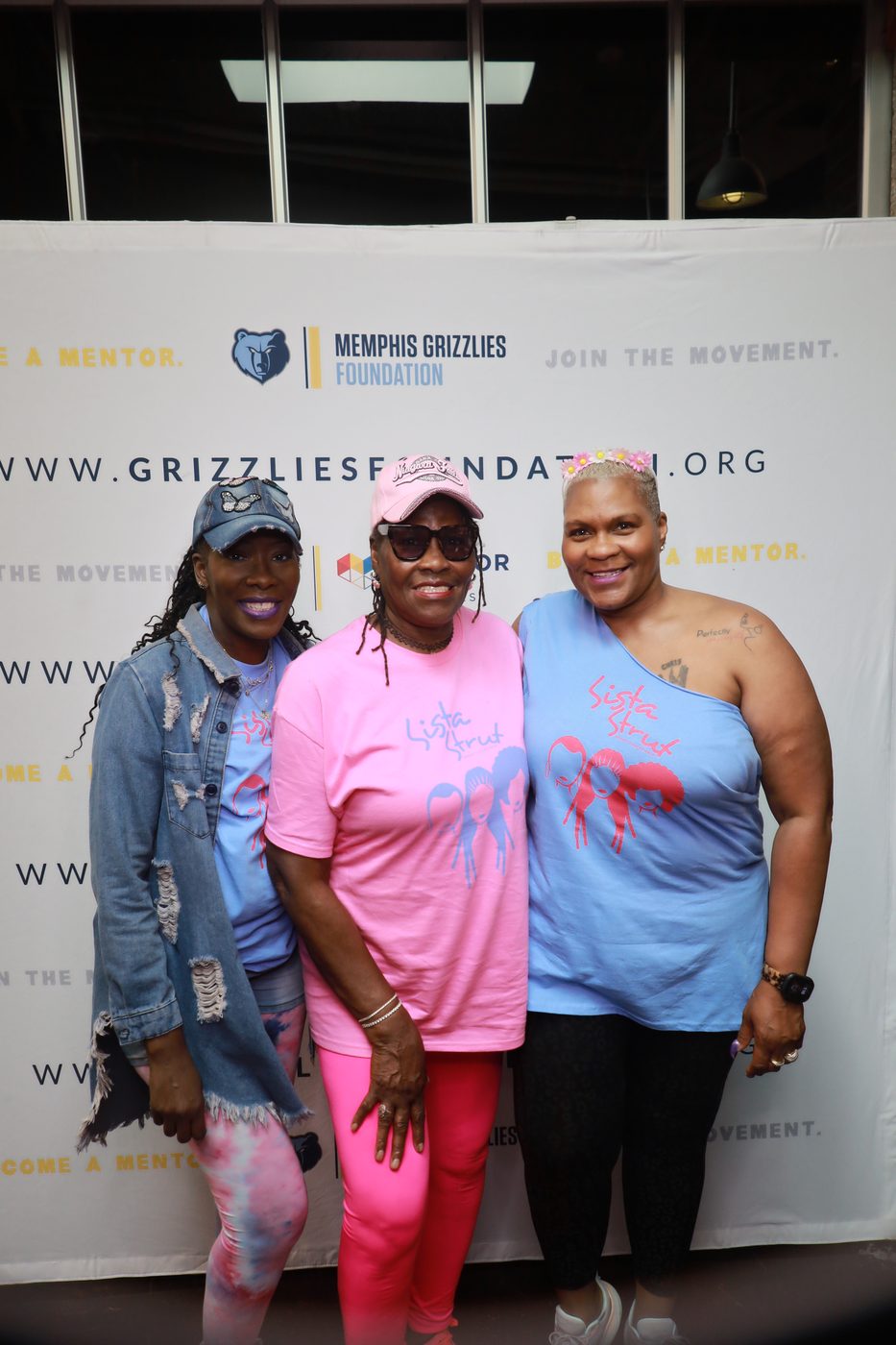 Community event photo booth at a Memphis Grizzlies Foundation walk