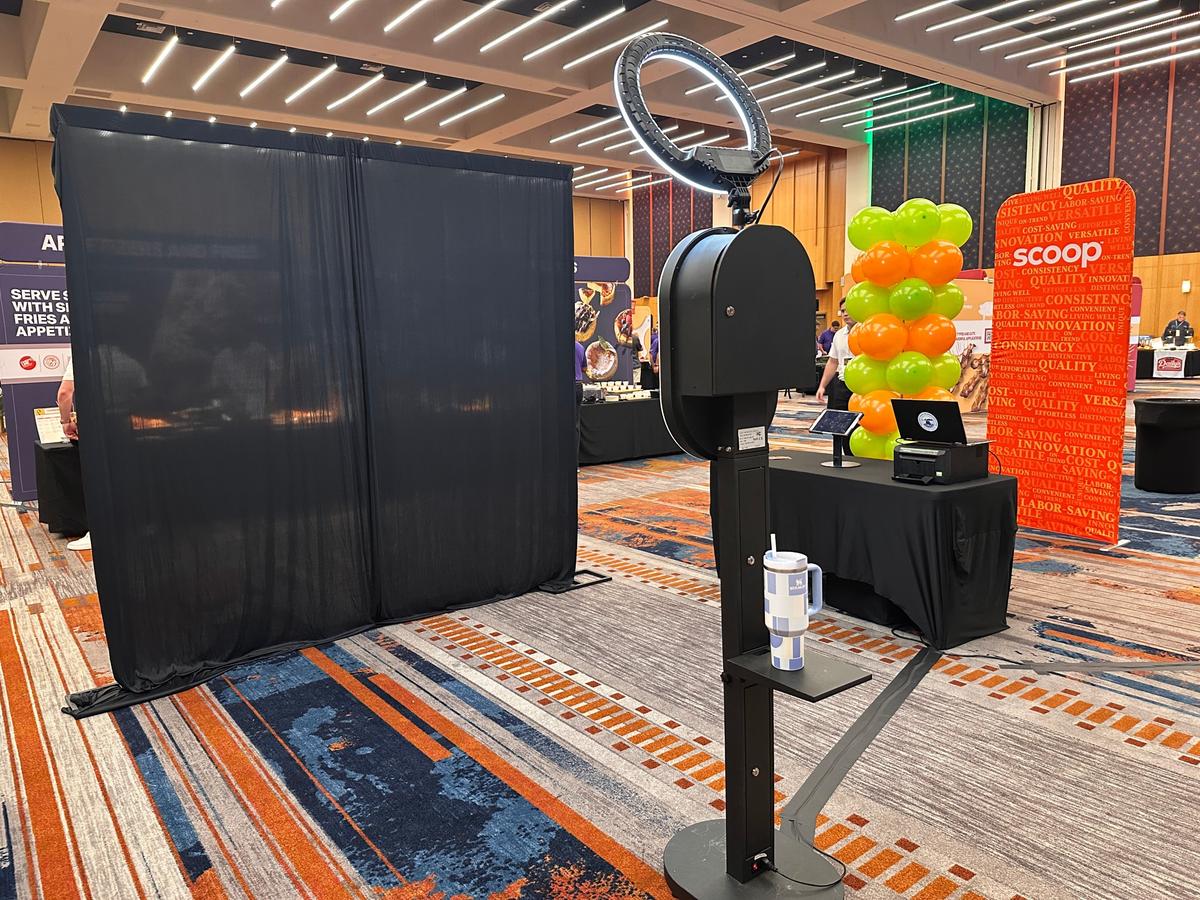 Professional photobooth setup at corporate event